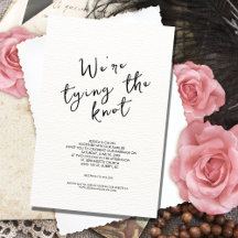 Faire-part de mariage de script minimaliste modern