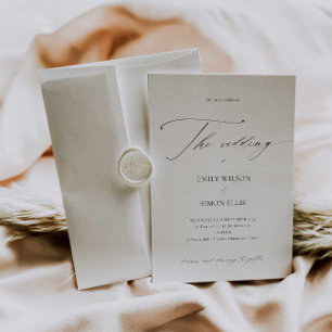 Faire-part de mariage de script moderne et élégant