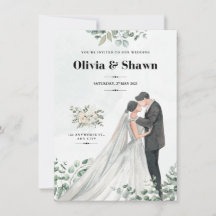 Faire-part de mariage de sérénité céleste