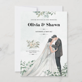 Faire-part de mariage de sérénité céleste