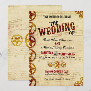 Faire-part de mariage de Steampunk
