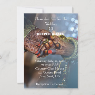 Faire-part de mariage de style asiatique moderne e