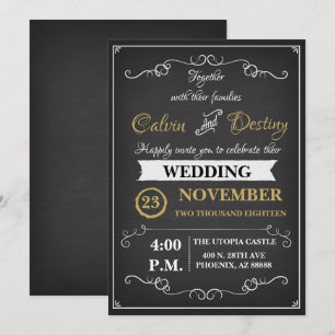 Faire-part de mariage de tableau de bord