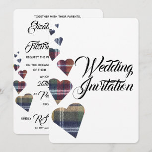 Faire-part de mariage de tartan