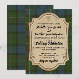 Faire-part de mariage de tartan de Ferguson