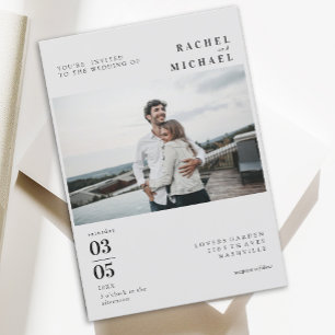 Faire-part de mariage de tendance minime de Photo 