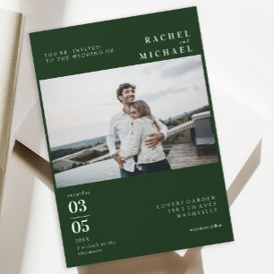 Faire-part de mariage de tendance minime de Photo 
