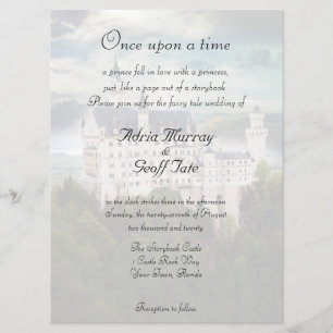 Faire-part de mariage de thème de château