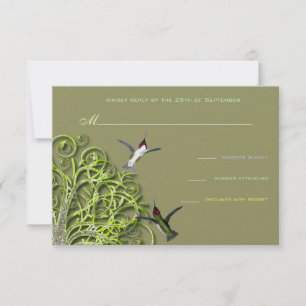 Faire-part de mariage de tilleul des colibris