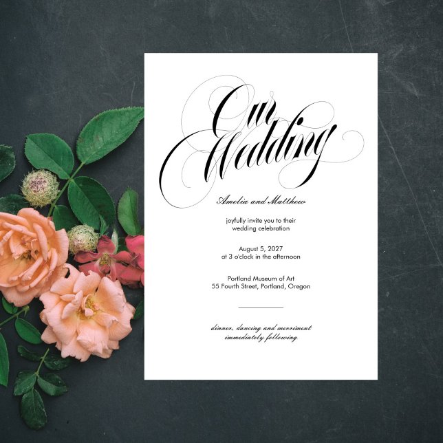 Faire-part de mariage de titre Luxe (Créateur téléchargé)
