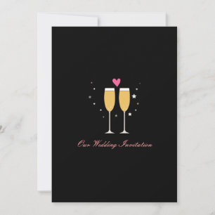 Faire-part de mariage de toast de Champagne
