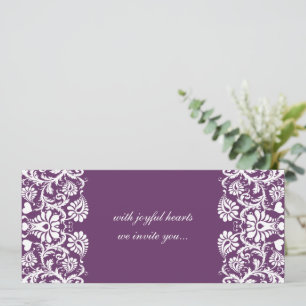 Faire-part de mariage de torrents de prune profond