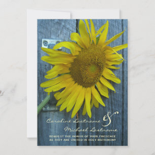Faire-part de mariage de tournesol - De la mariée 