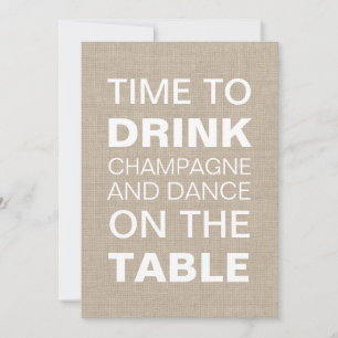 Faire-part de mariage de typographie de Burlap