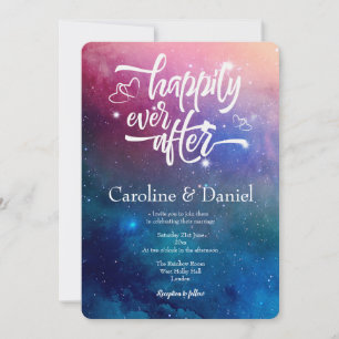 Faire-part de mariage de typographie de la nébuleu