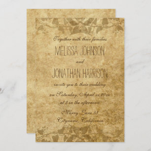 Faire-part de mariage de typographie des vignes en