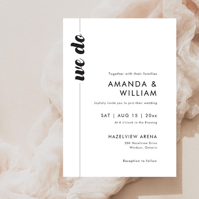 Faire-part de mariage de typographie en gras (Créateur téléchargé)