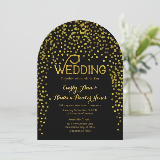 Faire-part de mariage de typographie moderne Vinta (Debout devant)