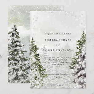 faire-part de mariage de vacances aux arbres d'hiv