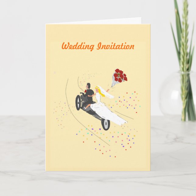 Faire-part de mariage de vélo (Devant)