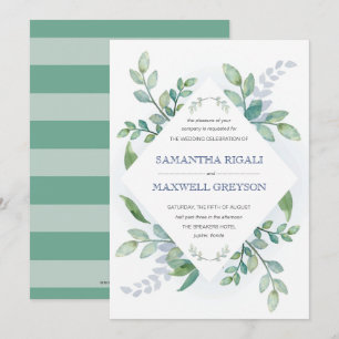 Faire-part de mariage de verdure