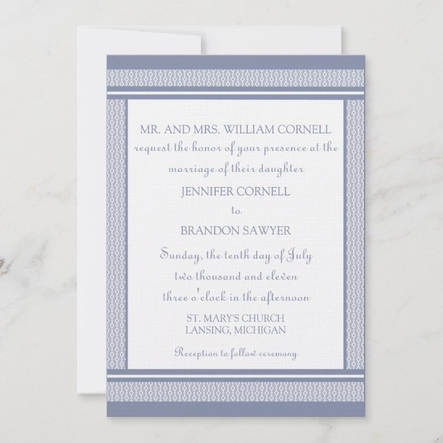 Faire-part de mariage de verre raffiné (Devant)