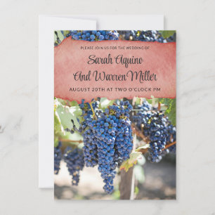 Faire-part de mariage de vignes rustiques