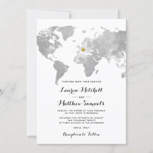 Faire-part de mariage de voyage de destination