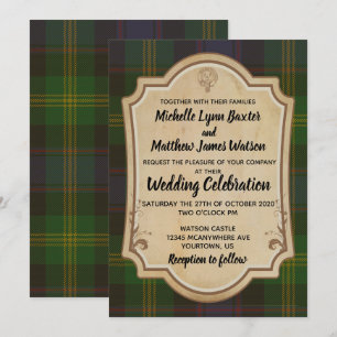 Faire-part de mariage de Watson Tartan