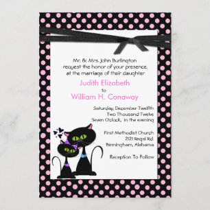 Faire-part de mariage de Whimsical Cats
