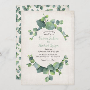Faire-part de mariage de Wreath Eucalyptus