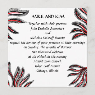 FAIRE-PART DE MARIAGE D'ÉCHANTILLON