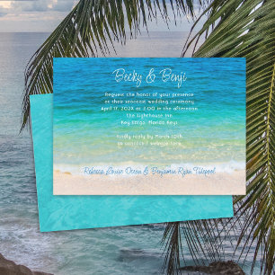 Faire-part de mariage Décontracté Blue Ocean