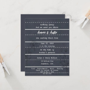 Faire-part de mariage Décontracté du tableau de bo