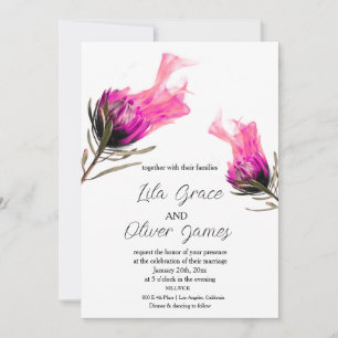 Faire-part de mariage d'élégance de la floraison a