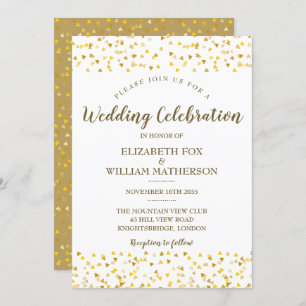 Faire-part de mariage des Coeurs d'or