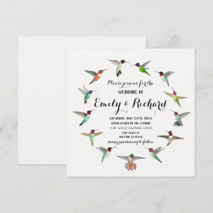 Faire-part de mariage des colibris