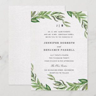 Faire-part de mariage des Feuilles vivants