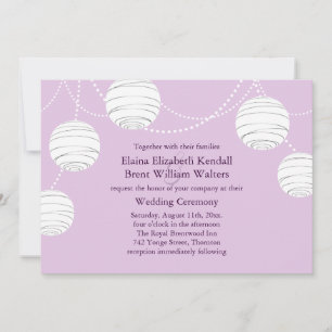 Faire-part de mariage des lanternes du Lilac Party