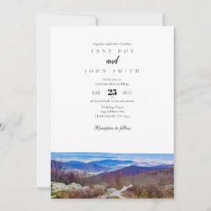 Faire-part de mariage des montagnes de Virginie