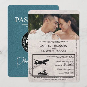 Faire-part de mariage des passeports des Philippin