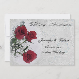 Faire-part de mariage des Roses rouges