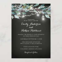 Faire-part de mariage des voyants à cordes de feui