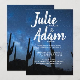 Faire-part de mariage Desert Night Sky