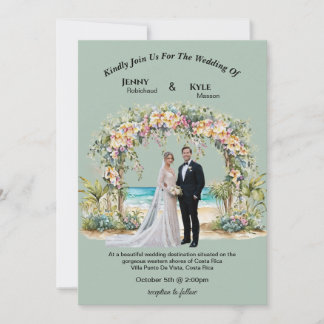Faire-Part de Mariage Destination Plage Tropicale