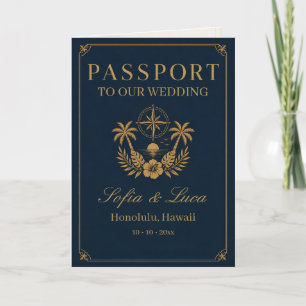 Faire-Part de Mariage Destination Tropical Passpor