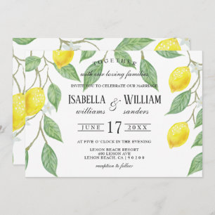 Faire-part de mariage d'été de Boho Lemon