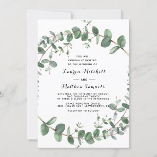 Faire-part de mariage d'Eucalyptus