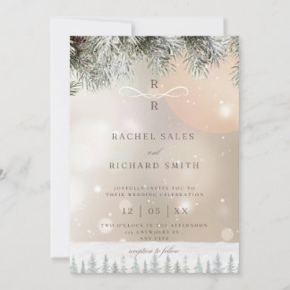 Faire-part de mariage d'hiver
