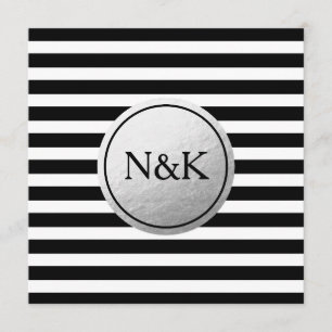 Faire-part de mariage d'huile d'argon noire blanch